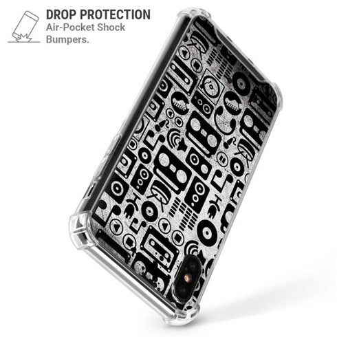 Music Pattern iPhone XS Max Clear Case