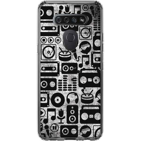 Music Pattern LG K51/Q51 Clear Case