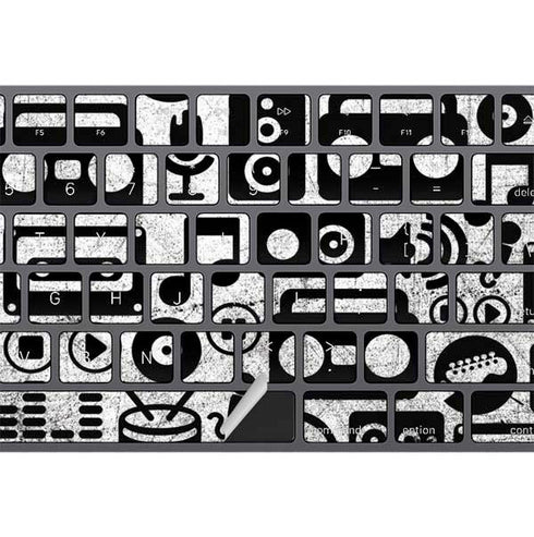 Music Pattern Magic Keyboard with Numeric Keypad Skin