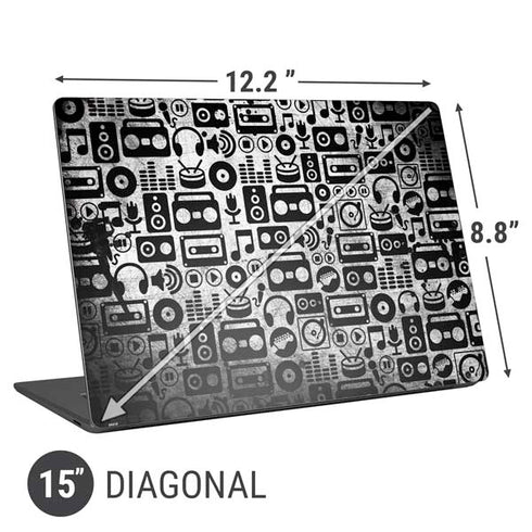 Music Pattern Universal Laptop 15in (12.2 x 8.8in) Skin