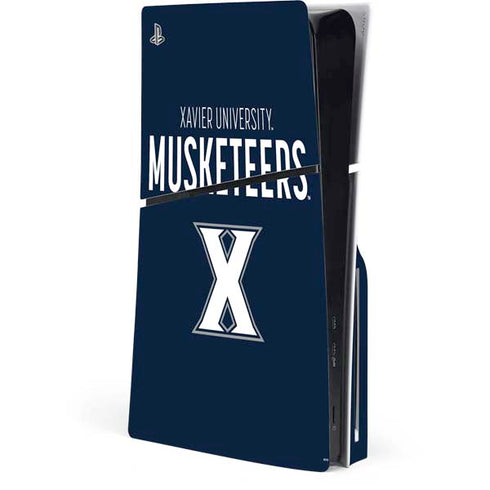 Xavier University Muskateers PS5 Slim Disk Console Skin