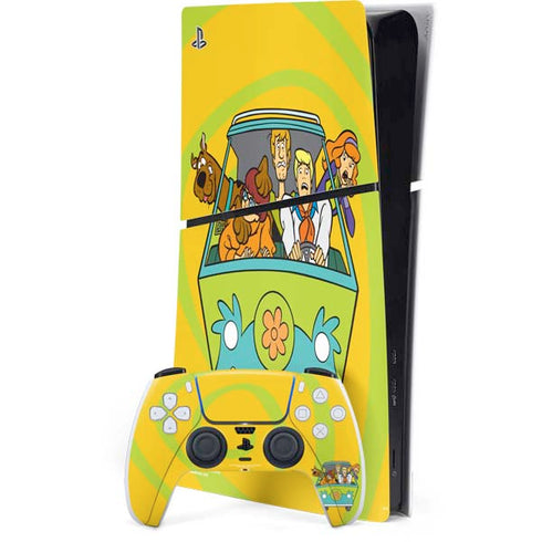 Scooby Doo Mystery Machine Van PS5 Slim Digital Edition Console Skin
