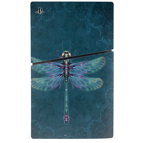 Mystical Dragonfly by Brigid Ashwood PS5 Slim Disk Console Skin