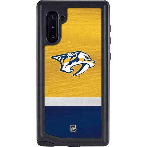 NHL Nashville Predators Alternate Jersey Galaxy Note 10 Waterproof Case