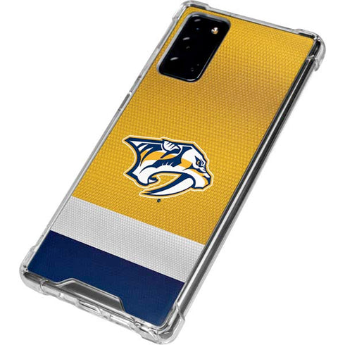 NHL Nashville Predators Alternate Jersey Galaxy Note20 5G Clear Case
