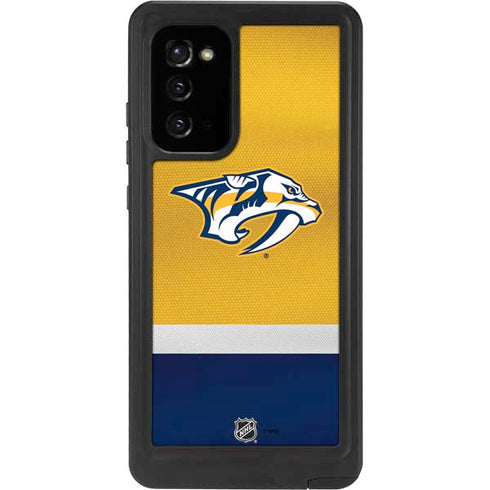 NHL Nashville Predators Alternate Jersey Galaxy Note20 5G Waterproof Case