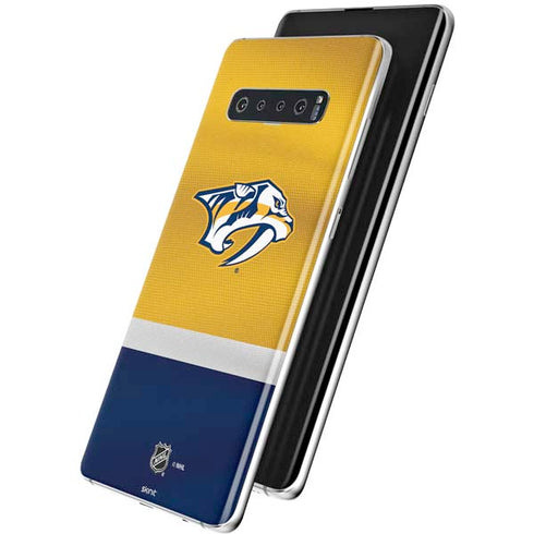 NHL Nashville Predators Alternate Jersey Galaxy S10 Plus Skin