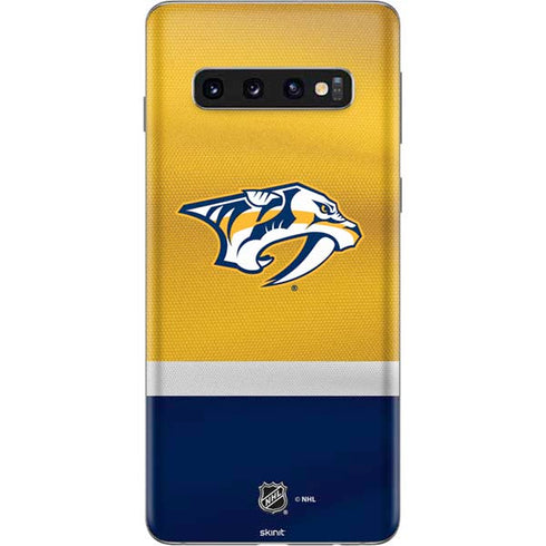 NHL Nashville Predators Alternate Jersey Galaxy S10 Skin