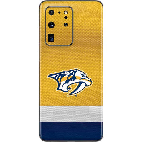 NHL Nashville Predators Alternate Jersey Galaxy S20 Ultra 5G Skin