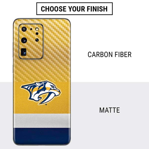 NHL Nashville Predators Alternate Jersey Galaxy S20 Ultra 5G Skin