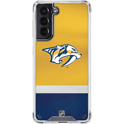 NHL Nashville Predators Alternate Jersey Galaxy S21 5G Clear Case