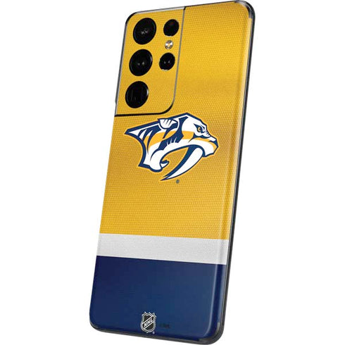 NHL Nashville Predators Alternate Jersey Galaxy S21 Ultra 5G Skin
