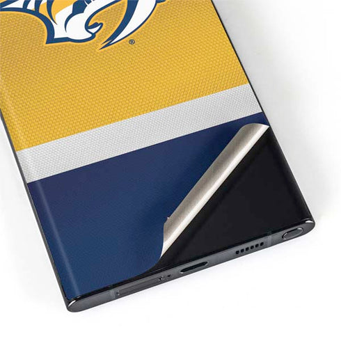 NHL Nashville Predators Alternate Jersey Galaxy S22 Ultra Skin