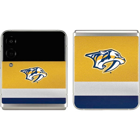 NHL Nashville Predators Alternate Jersey Galaxy Z Flip3 5G Skin