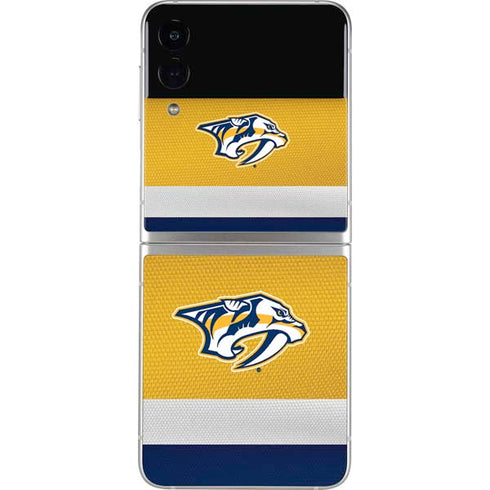 NHL Nashville Predators Alternate Jersey Galaxy Z Flip3 5G Skin