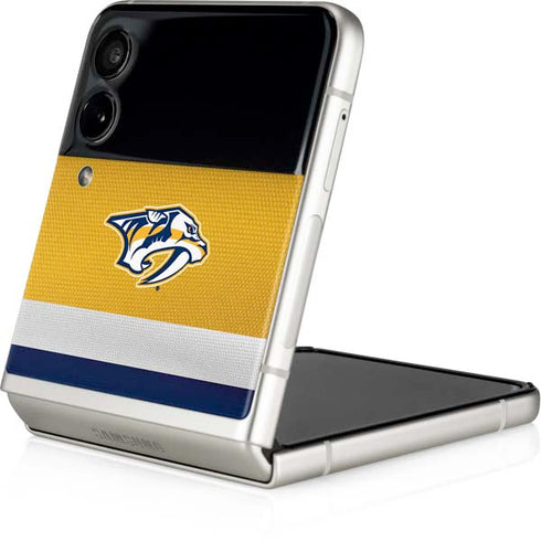 NHL Nashville Predators Alternate Jersey Galaxy Z Flip3 5G Skin