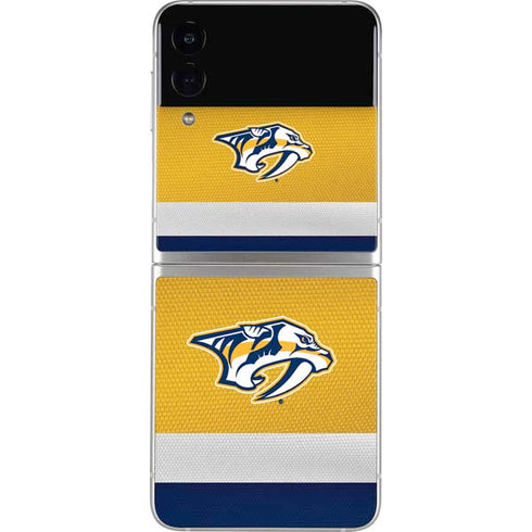 NHL Nashville Predators Alternate Jersey Galaxy Z Flip4 5G Skin
