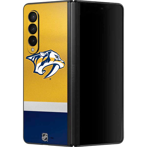 NHL Nashville Predators Alternate Jersey Galaxy Z Fold3 5G Skin