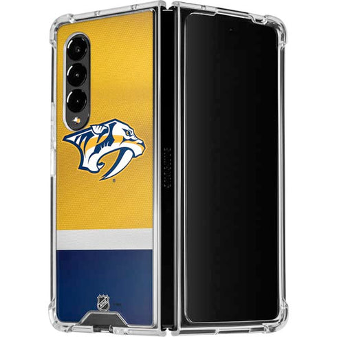 NHL Nashville Predators Alternate Jersey Galaxy Z Fold4 5G Clear Case