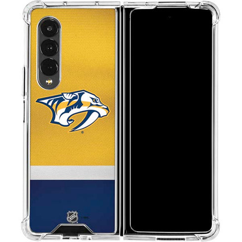 NHL Nashville Predators Alternate Jersey Galaxy Z Fold4 5G Clear Case