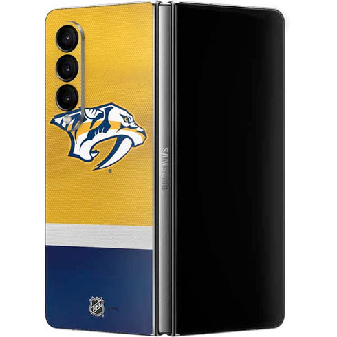 NHL Nashville Predators Alternate Jersey Galaxy Z Fold4 5G Skin