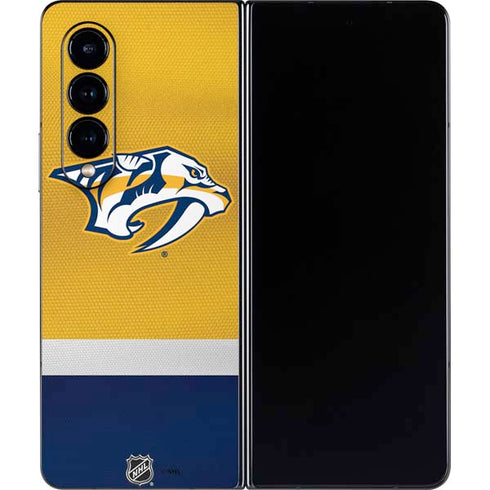 NHL Nashville Predators Alternate Jersey Galaxy Z Fold4 5G Skin
