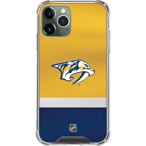 NHL Nashville Predators Alternate Jersey iPhone 11 Pro Max Clear Case