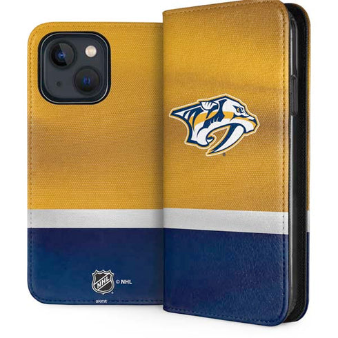 NHL Nashville Predators Alternate Jersey iPhone 13 Folio Case