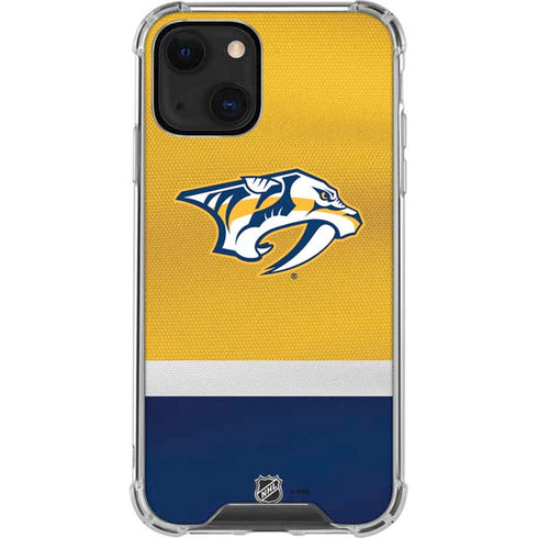 NHL Nashville Predators Alternate Jersey iPhone 13 Mini Clear Case