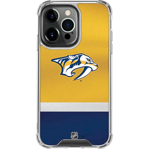 NHL Nashville Predators Alternate Jersey iPhone 13 Pro Clear Case