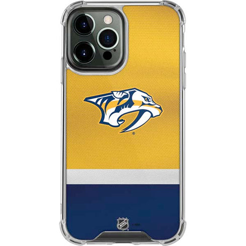 NHL Nashville Predators Alternate Jersey iPhone 14 Pro Max Clear Case