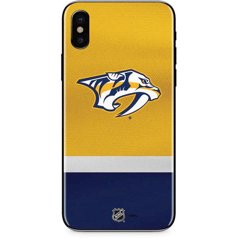 NHL Nashville Predators Alternate Jersey iPhone X Skin