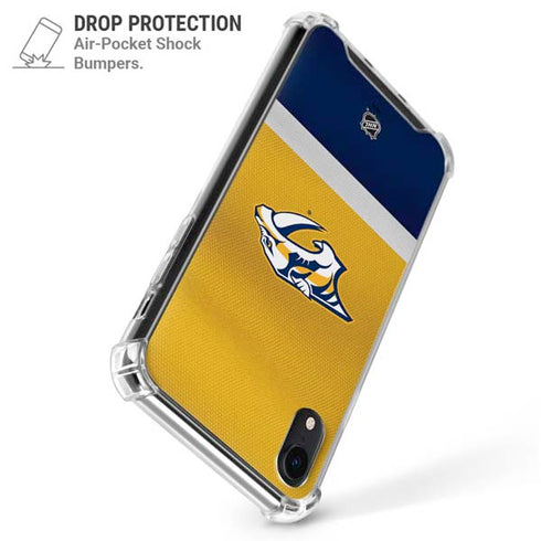 NHL Nashville Predators Alternate Jersey iPhone XR Clear Case