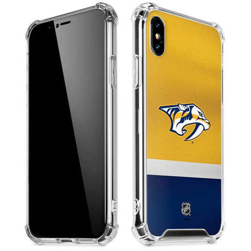 NHL Nashville Predators Alternate Jersey iPhone XS Max Clear Case