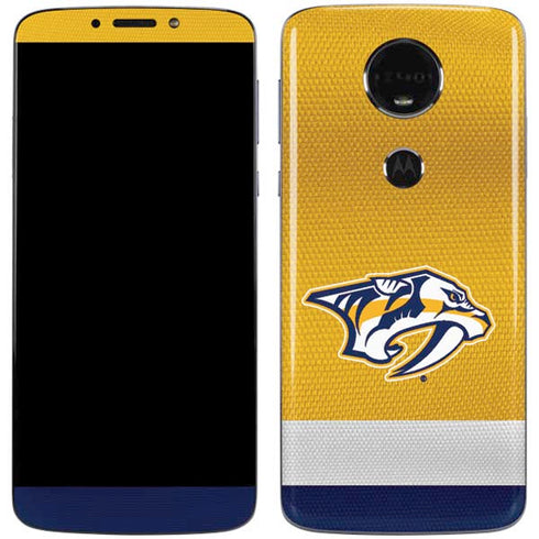 NHL Nashville Predators Alternate Jersey Moto E5 Plus Skin