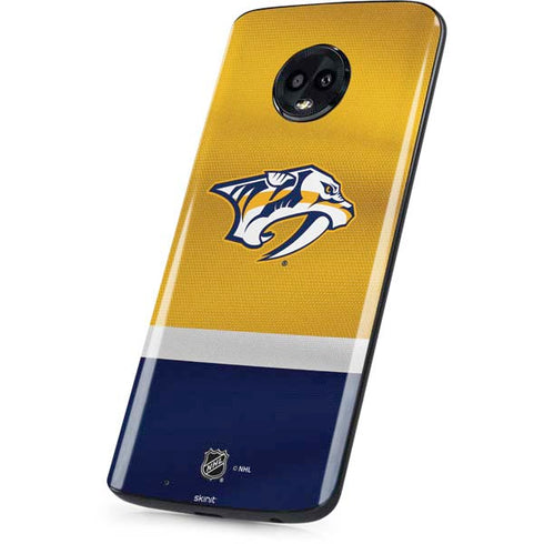 NHL Nashville Predators Alternate Jersey Moto G6 Skin