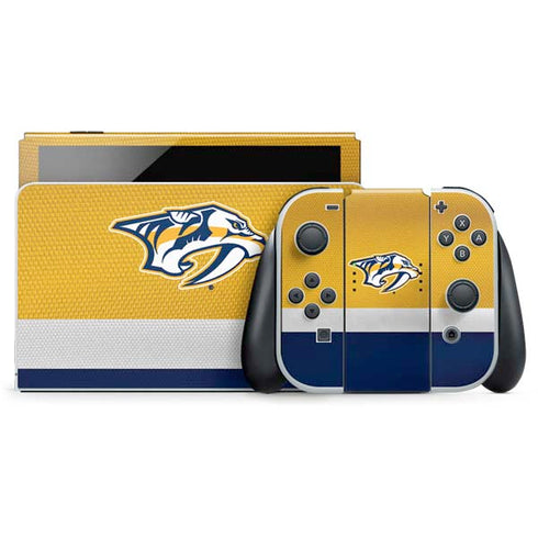 NHL Nashville Predators Alternate Jersey Nintendo Switch OLED (2021) Skin