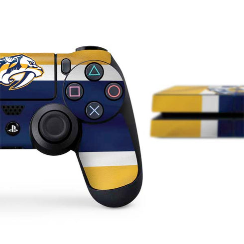 NHL Nashville Predators Alternate Jersey PS4 Console and Controller Bundle Skin