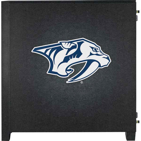 NHL Nashville Predators Black Background Corsair 4000D Tempered Glass Mid-Tower ATX Case Skin