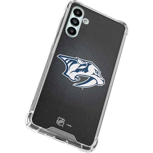 NHL Nashville Predators Black Background Galaxy A13 5G Clear Case