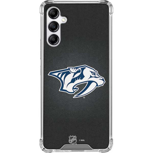 NHL Nashville Predators Black Background Galaxy A14 5G Clear Case