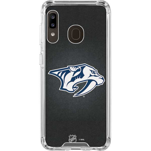 NHL Nashville Predators Black Background Galaxy A30 Clear Case
