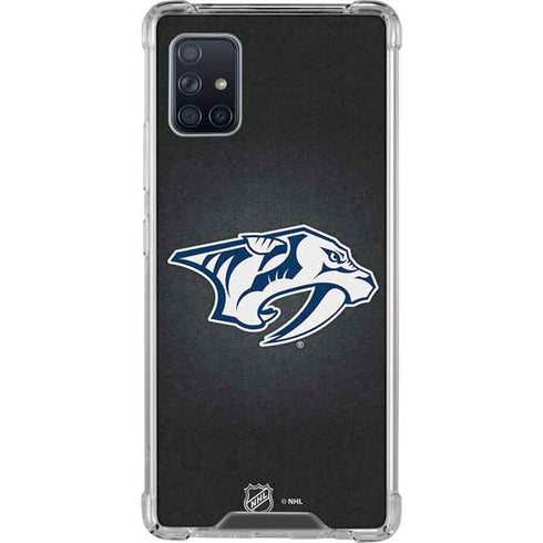 NHL Nashville Predators Black Background Galaxy A51 5G Clear Case