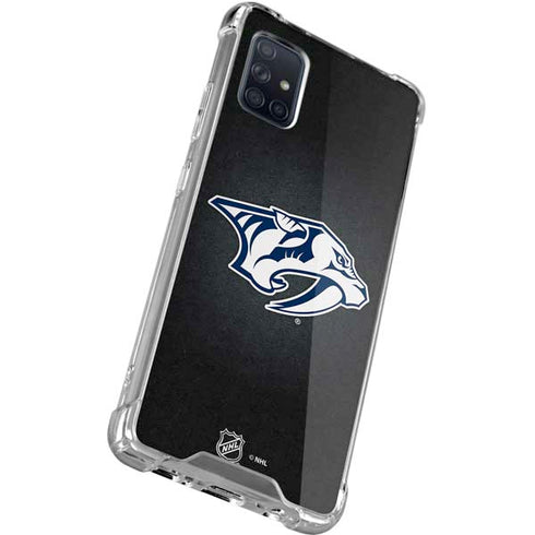 NHL Nashville Predators Black Background Galaxy A51 5G Clear Case