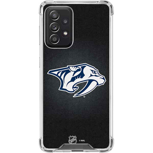 NHL Nashville Predators Black Background Galaxy A52 5G Clear Case