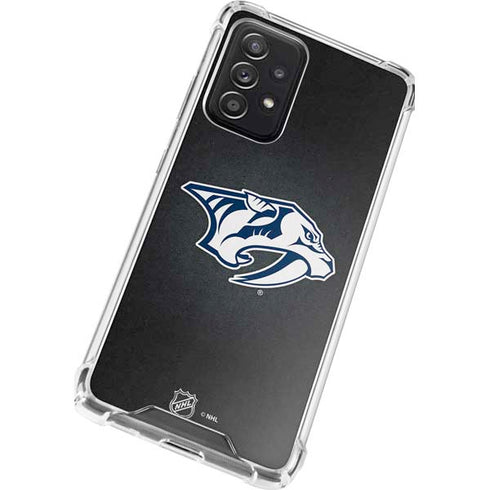NHL Nashville Predators Black Background Galaxy A52 5G Clear Case