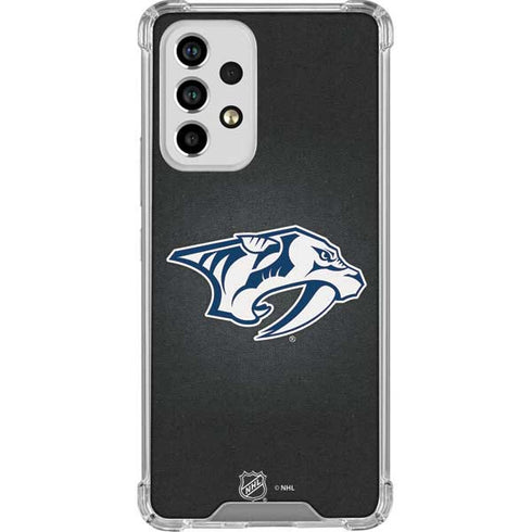 NHL Nashville Predators Black Background Galaxy A53 5G Clear Case