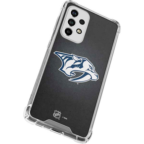 NHL Nashville Predators Black Background Galaxy A53 5G Clear Case