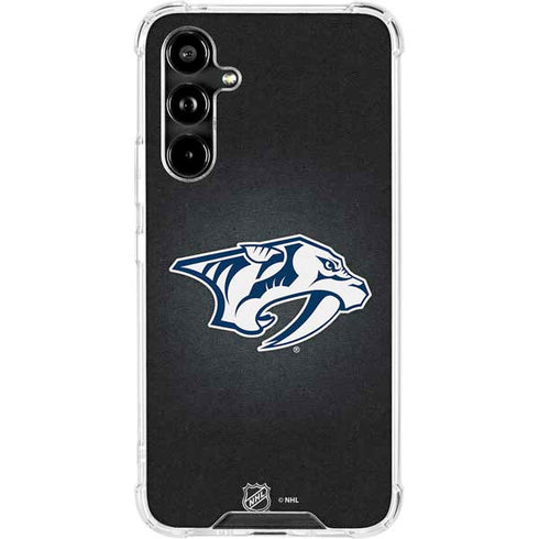 NHL Nashville Predators Black Background Galaxy A54 5G Clear Case