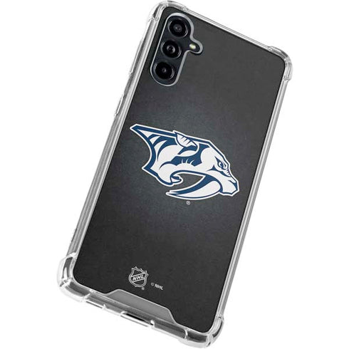 NHL Nashville Predators Black Background Galaxy A54 5G Clear Case